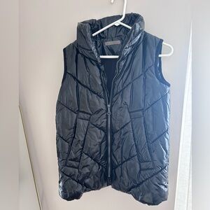 Erin Snow | Quilted Black Shiny Puffer Vest